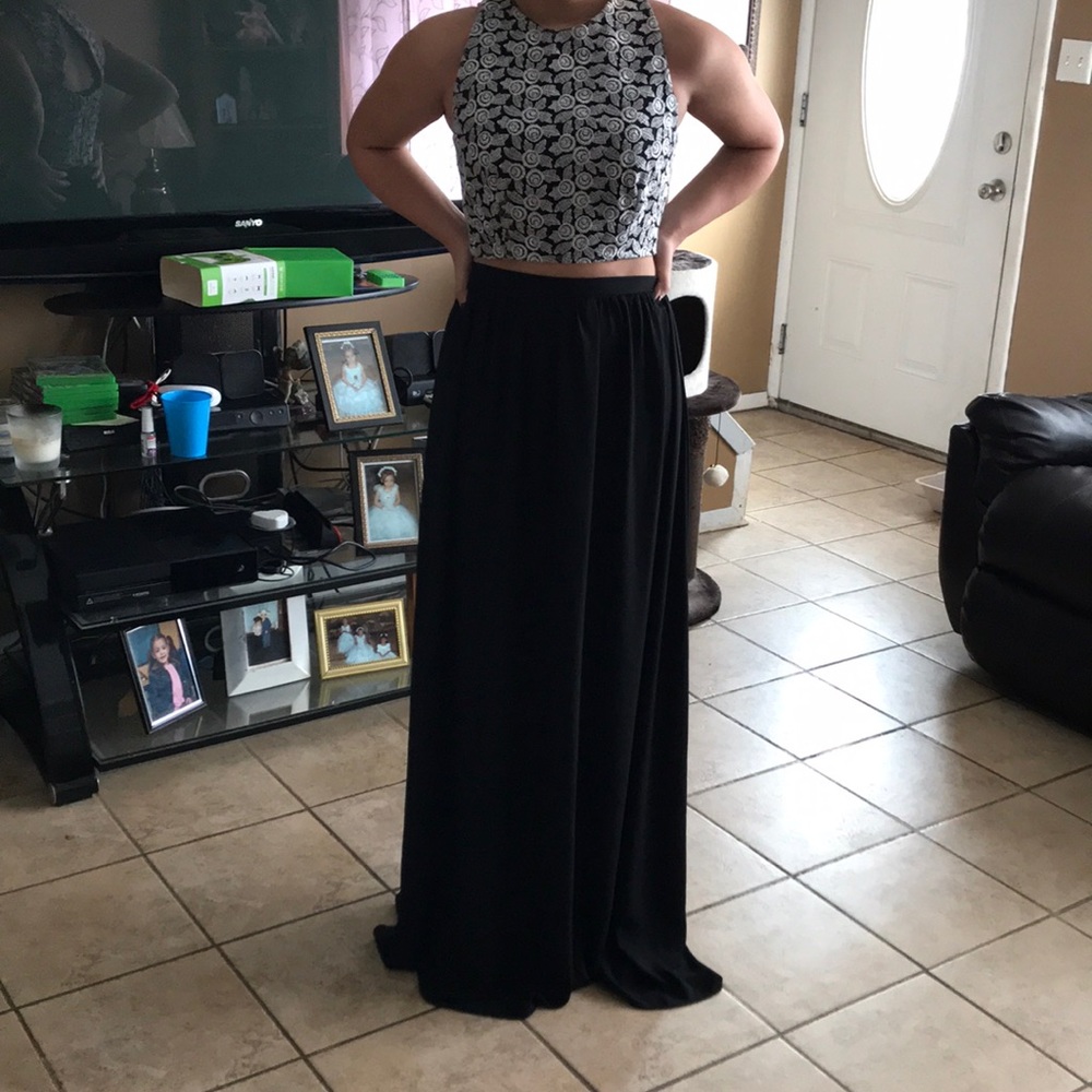 Two piece prom dress